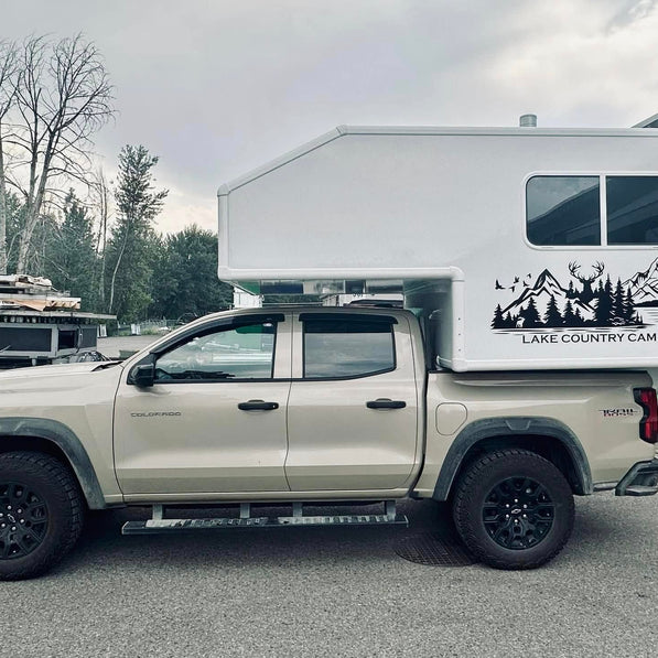 Campeur 4 saisons NORTH XP fabriqué au Québec pour expédition overland, caravan porté 6'  XP6, chevrolet colorado